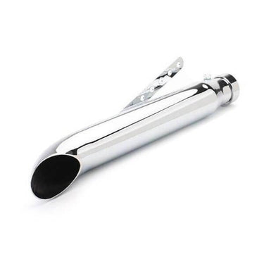 Silencieux d’échappement coudé moto universel scrambler café racer chrome
